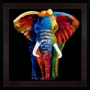 Colourful Elephant Print