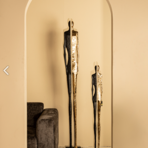 Thijs Black alu statue man half gold L