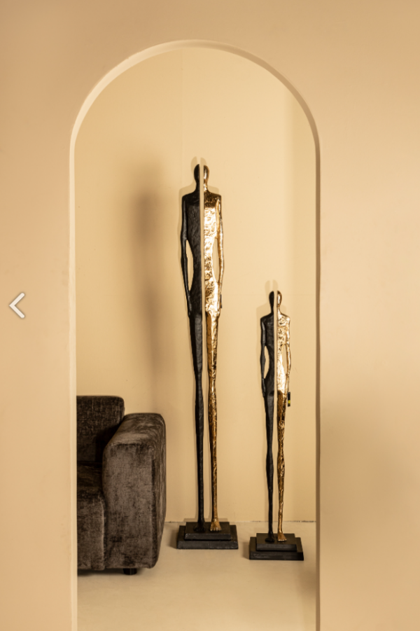 Thijs Black alu statue man half gold L